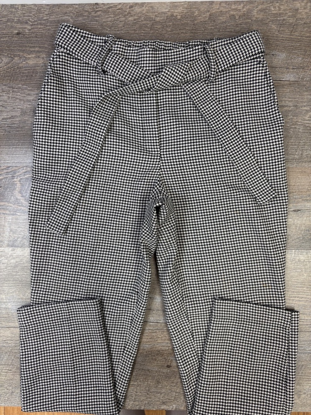Nicole Miller New York Houndstooth Tie Waist Pants Size S